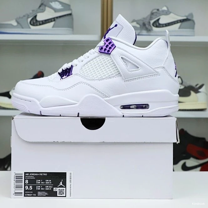 METALLIC JORDAN 4 Kimikick AIR Affordable PURPLE 1977 0608